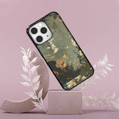 iPhone 15 Pro Max Case — Hunting Camouflage Pattern With Deer And, Custom Phone Case