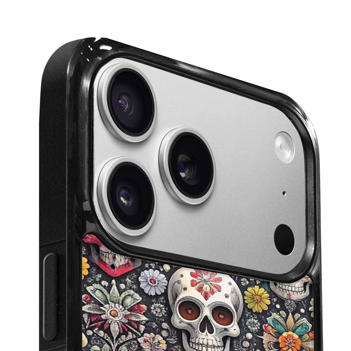 iPhone 17 Pro Max Case — Greyscale Black And White Gothic Skulls, Custom Designed Case Cover