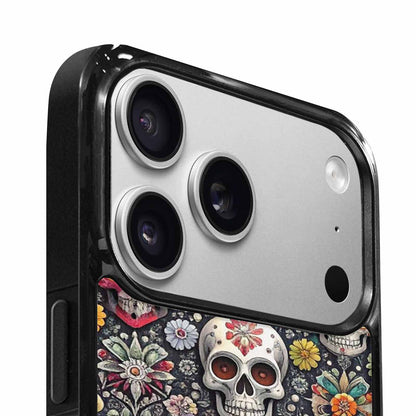 iPhone 17 Pro Max Case — Greyscale Black And White Gothic Skulls, Custom Designed Case Cover