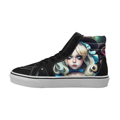 MEN'S Creepy Art Trippy Wonderland High Top Skateboarding Cottagecore Shoes