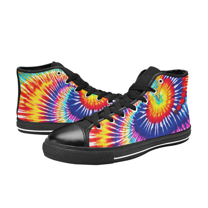 MEN'S Tie Dye Splash Men’S High Top Canvas Wallpaper Art Shoes