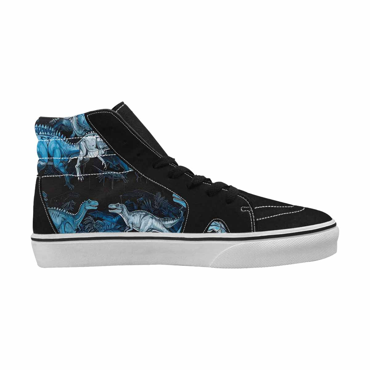 MEN'S Dinosaur Burst High Top Canvas Vibrant Chaos Custom Sneakers
