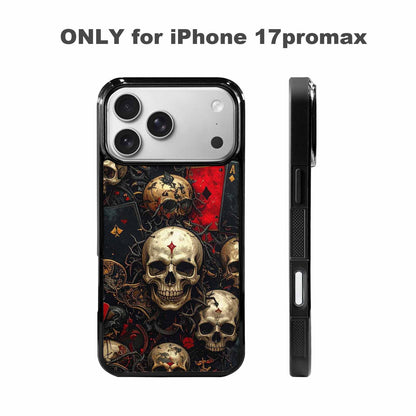 iPhone 17 Pro Max Case — Skull Dark Art Gothic Print Gothic, Custom Art Phone Cover