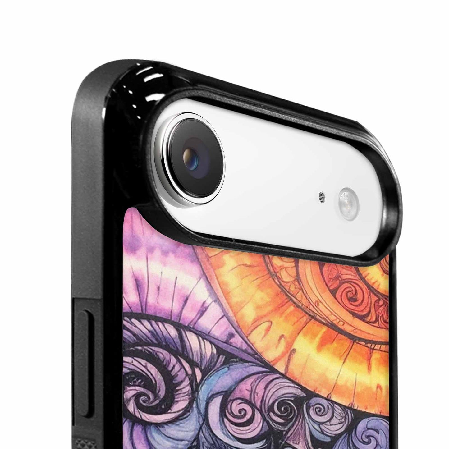 iPhone 17 Air Case — Tie Dye Swirls Black White Tie, Original Design Phone Case