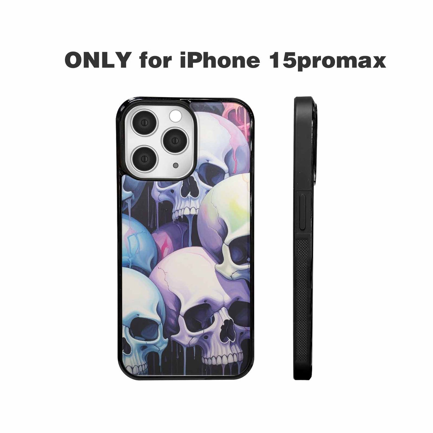 iPhone 15 Pro Max Case — Dark Black And White Color Tone, Custom Designed Case Cover