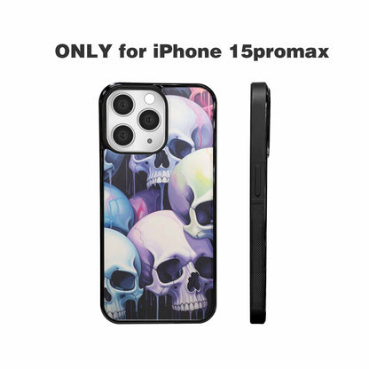 iPhone 15 Pro Max Case — Dark Black And White Color Tone, Custom Designed Case Cover