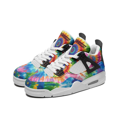 Tie Dye Splash Art Unisex Non Slip Lace Up Breathable Fashion Sneakers