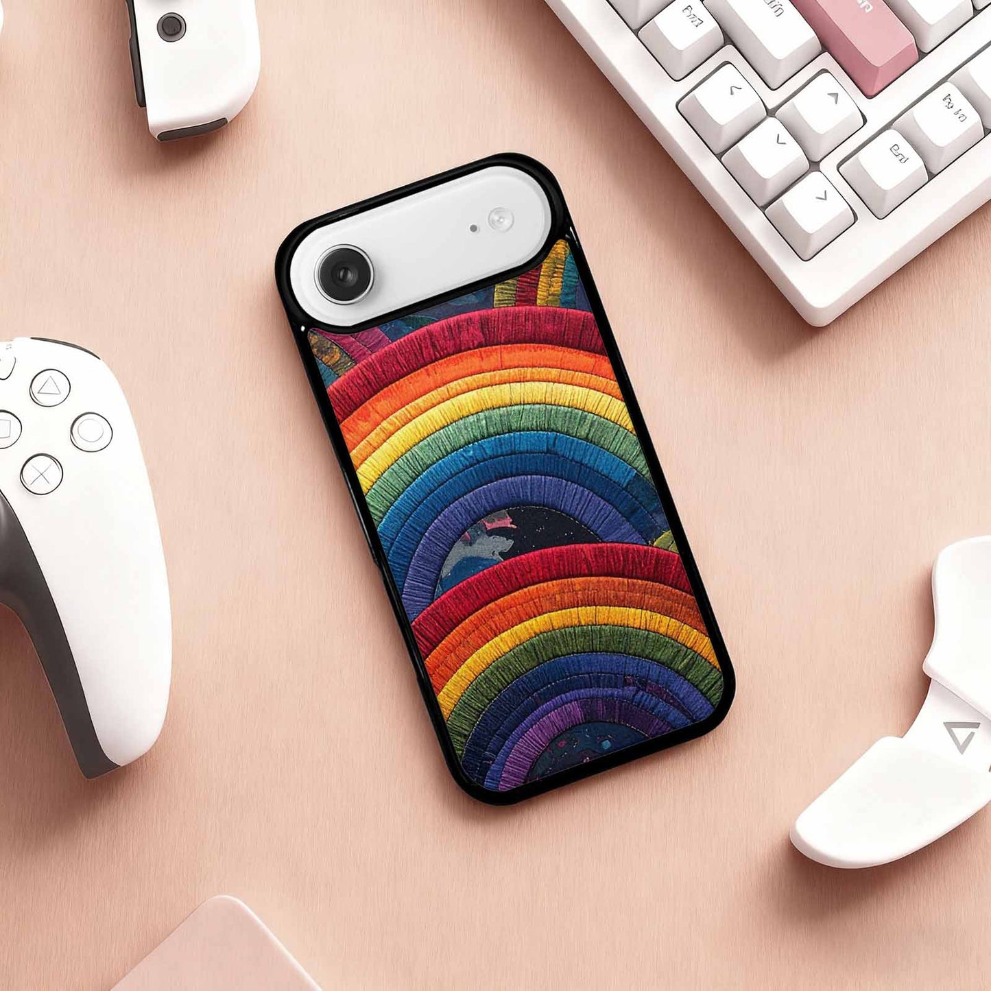 iPhone 17 Air Case — Vivid Camo Rainbow Arc Camo, Custom Art Phone Cover