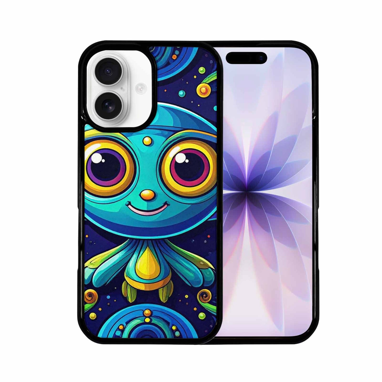 iPhone 17 Case — Alien Ufo Cartoon Art Alien Scifi, Custom Printed Phone Case