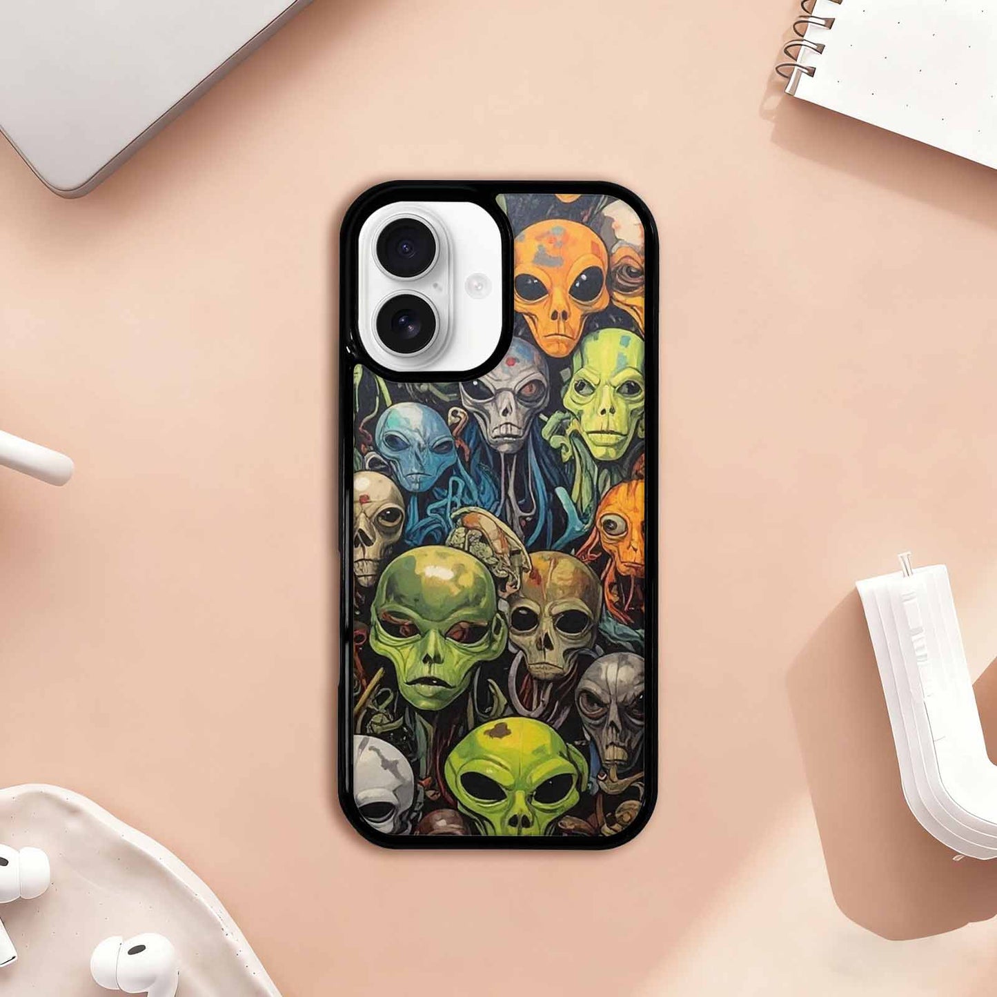 iPhone 17 Case — Aliens Camo Aliens Alien Scifi, Custom Art Phone Cover