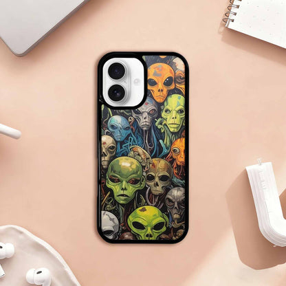 iPhone 17 Case — Aliens Camo Aliens Alien Scifi, Custom Art Phone Cover