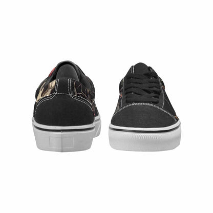 MEN'S Skulls - Roses Canvas Lace-Up Vivid Sneakers
