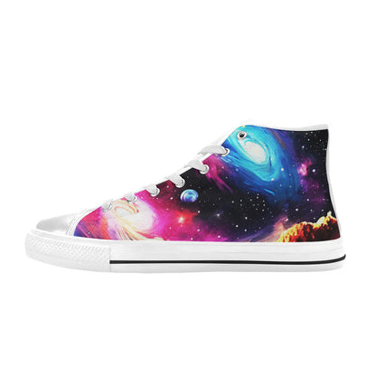 MEN'S Acrylic Galaxy Art Men’S High Top Canvas Cottagecore Sneakers