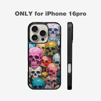 iPhone 16 Pro Case — Skulls Marbleskulls Pattern, Custom Printed Phone Case