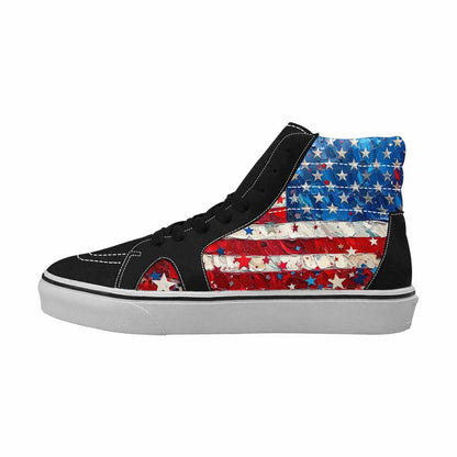 MEN'S Patriotic Stars Stripes High Top Canvas Y2K Custom Shoes