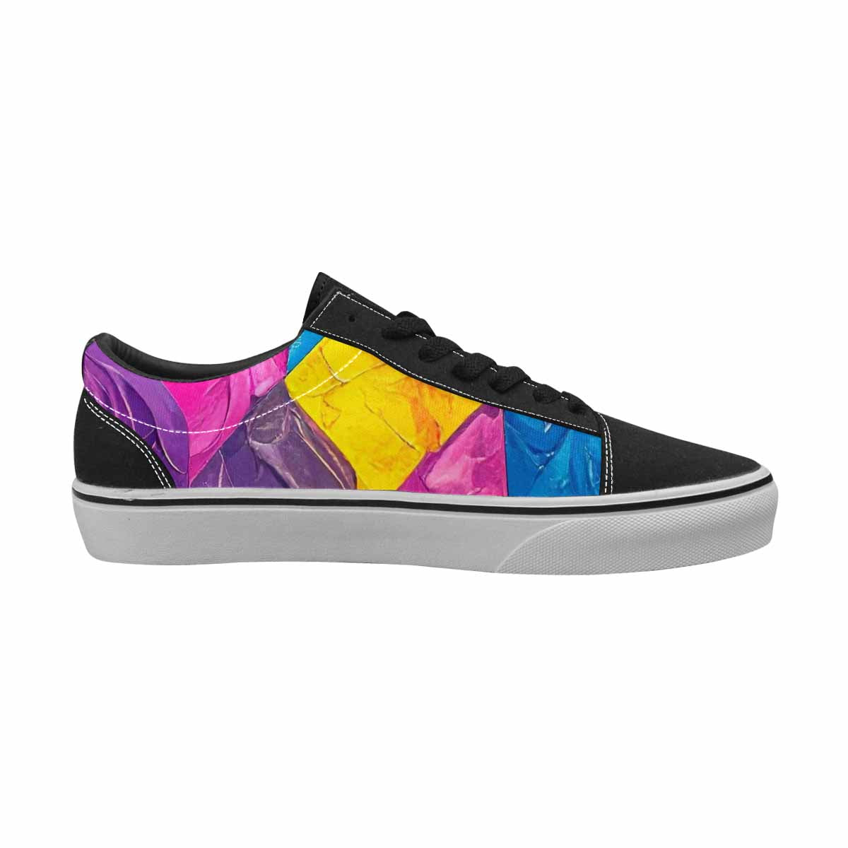 MEN'S Pansexual Flag Color Canvas Lace-Up Aesthetic Sneakers