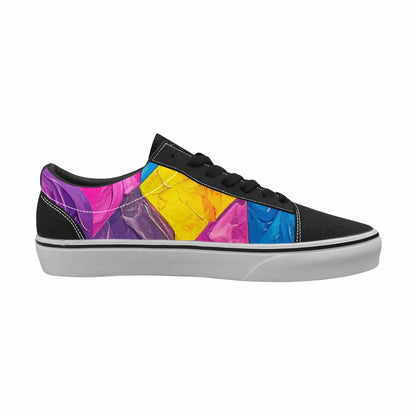 MEN'S Pansexual Flag Color Canvas Lace-Up Aesthetic Sneakers