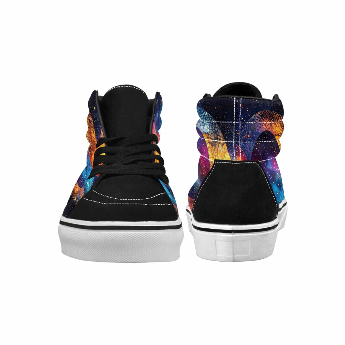 MEN'S Galaxy Snake Print High Top Canvas Y2K Custom Sneakers