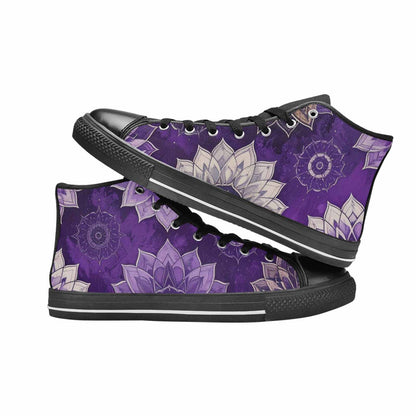 MEN'S Mandala High Top Canvas Vibrant Chaos Custom Shoes