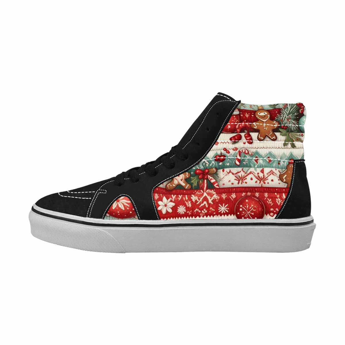 WOMEN'S Christmas Holly Snowflake High Top Canvas Cottagecore Shoes
