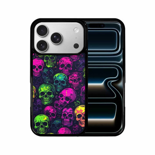 iPhone 17 Pro Case — Skulls Neon Punk Small Skull Gothic, Original Design Phone Case