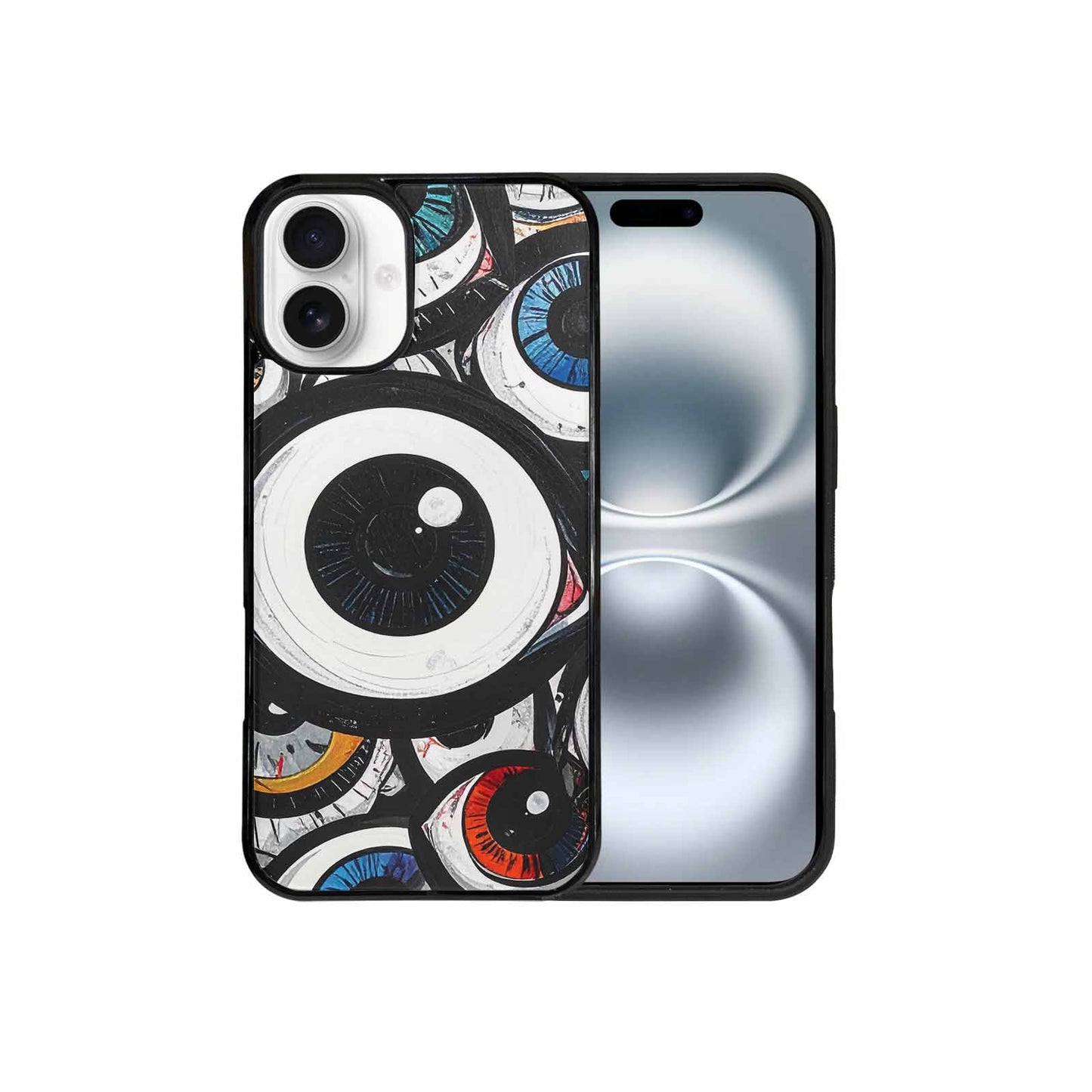 iPhone 16 Plus Case — Googly Cartoon Eyeballs, Custom Phone Case
