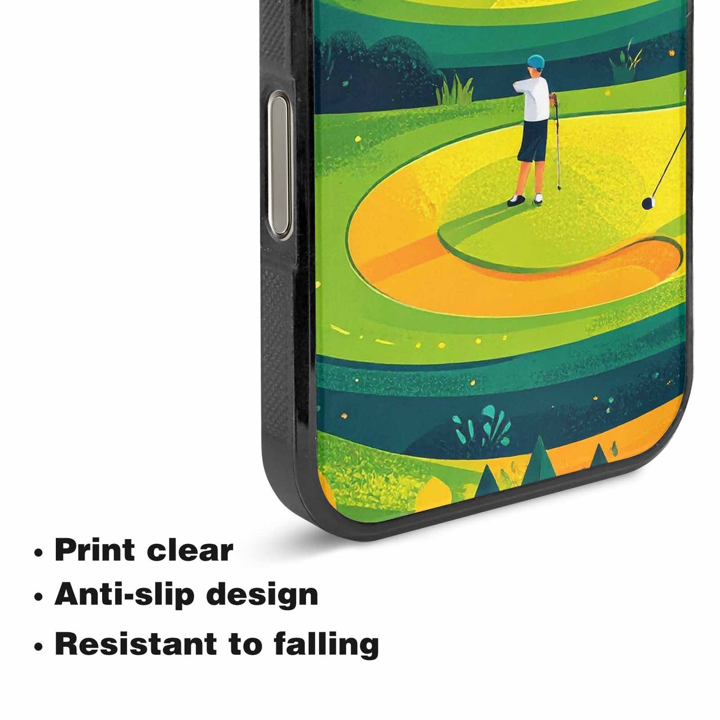 iPhone 16 Pro Case — Golf Cartoon Art Pattern, Custom Phone Case