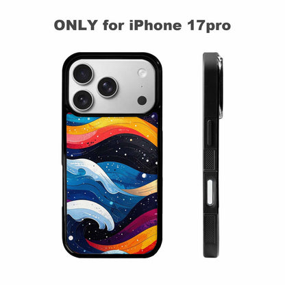 iPhone 17 Pro Case — Glossy Winter Wave Seamless Cartoon Cute, Custom Phone Case
