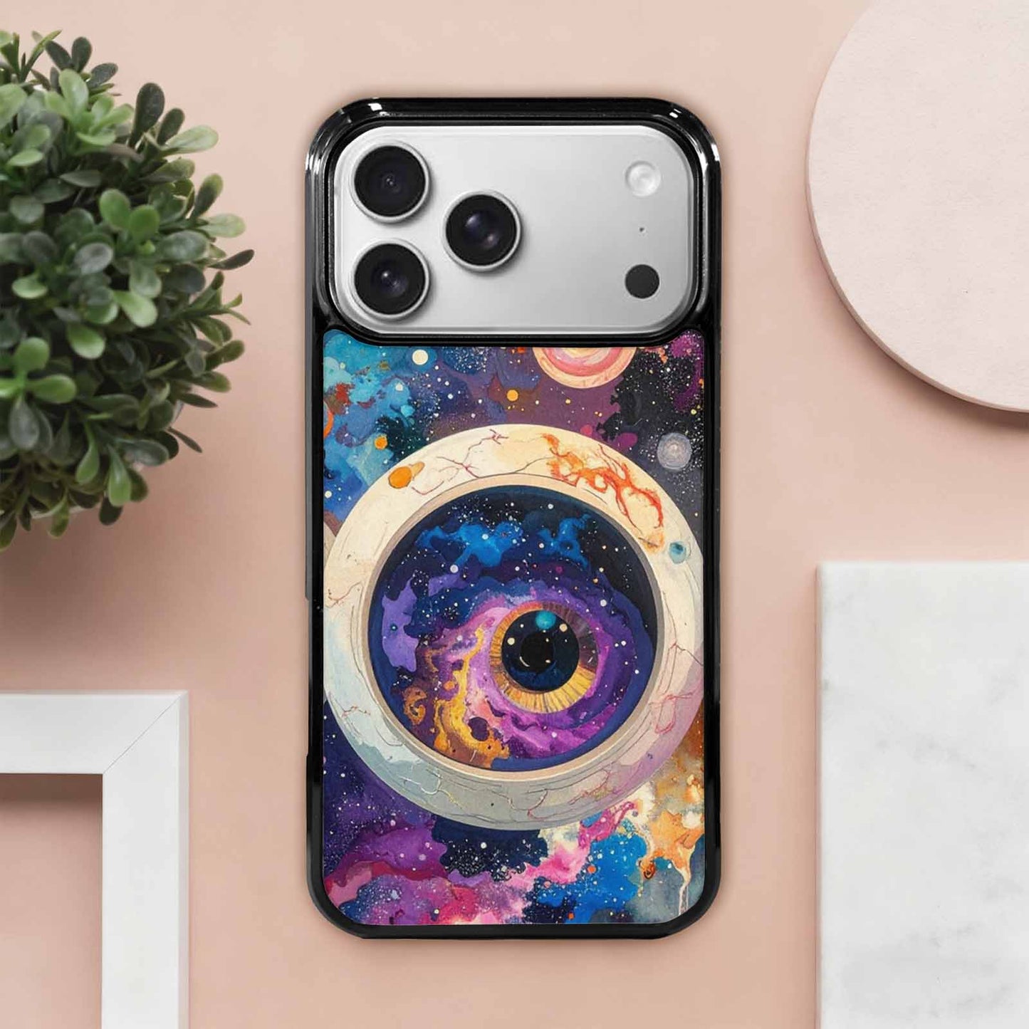 iPhone 17 Pro Max Case — Seamless Tileable Pattern Of Galaxy Space, Customized Protective Case