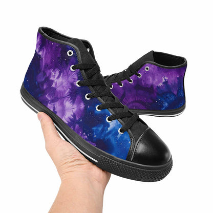 WOMEN'S Cosmic Tie Dye High Top Canvas Dreamcore Custom Shoes