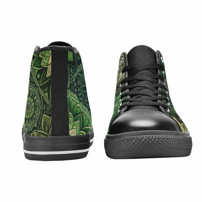 WOMEN'S Mandala High Top Canvas Grunge Shoes