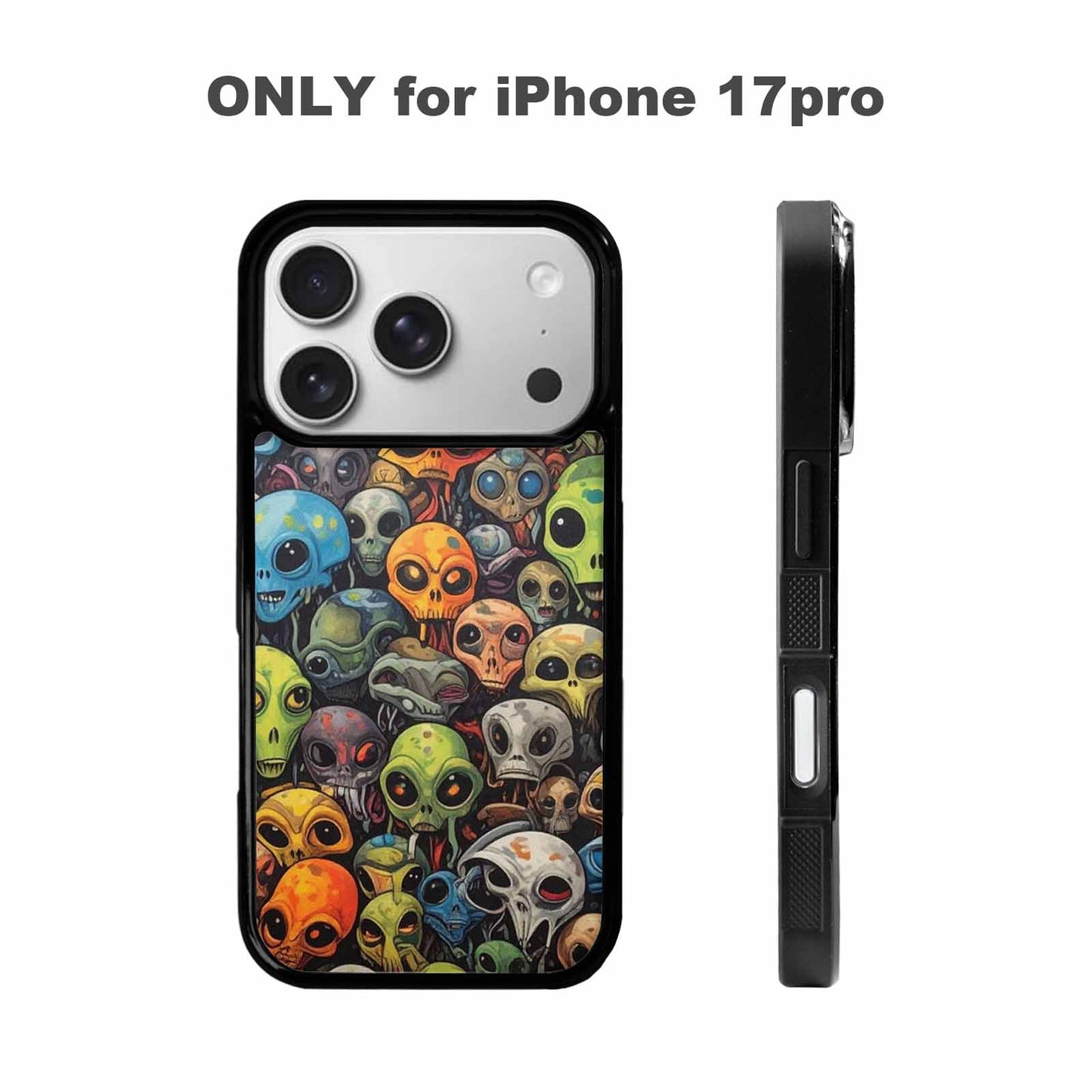iPhone 17 Pro Case — Aliens Camo Aliens Pattern Hundreds Alien, Custom Art Phone Cover