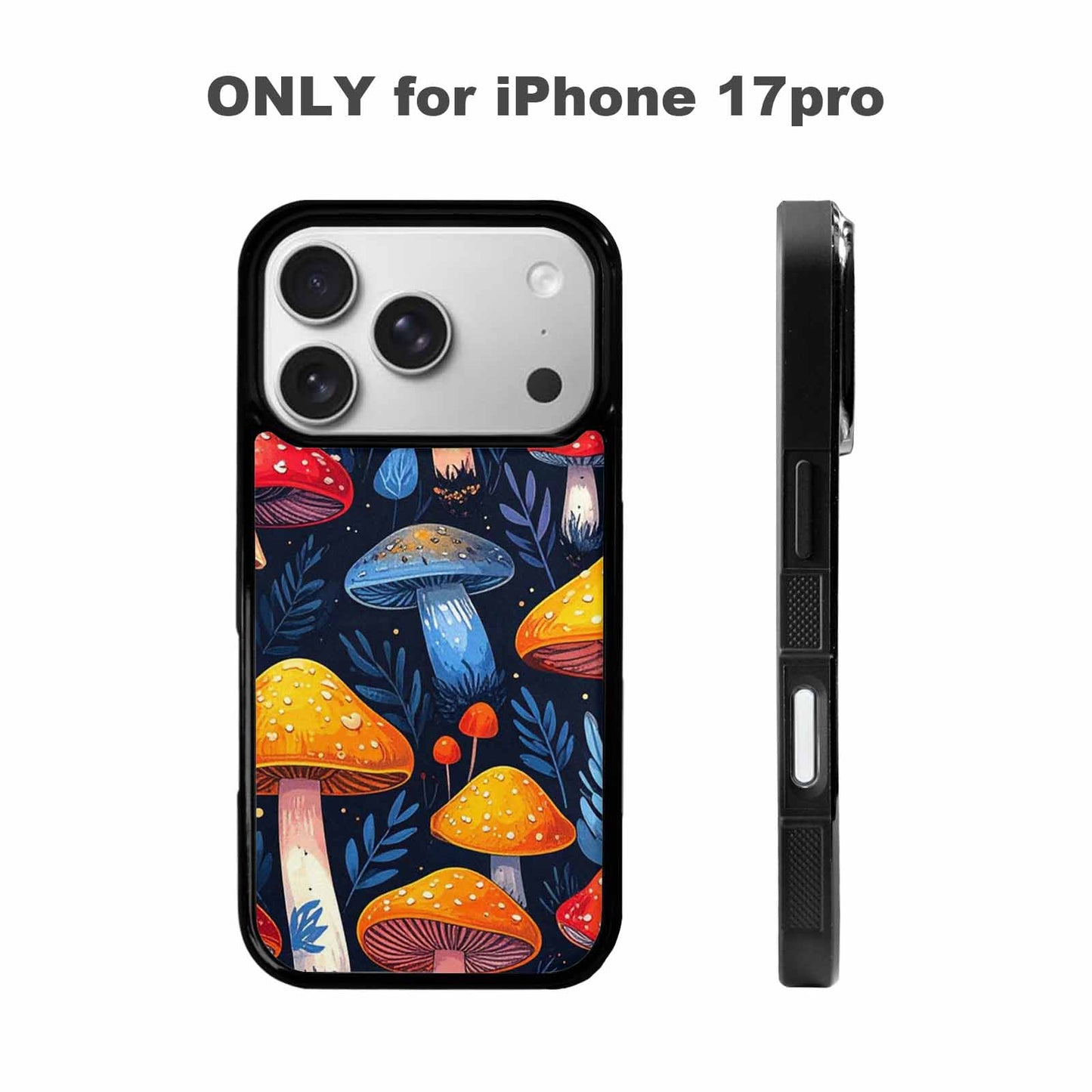 iPhone 17 Pro Case — Vivid Winter Mushroom Seamless Cartoon Cute, Custom Designed Case Cover