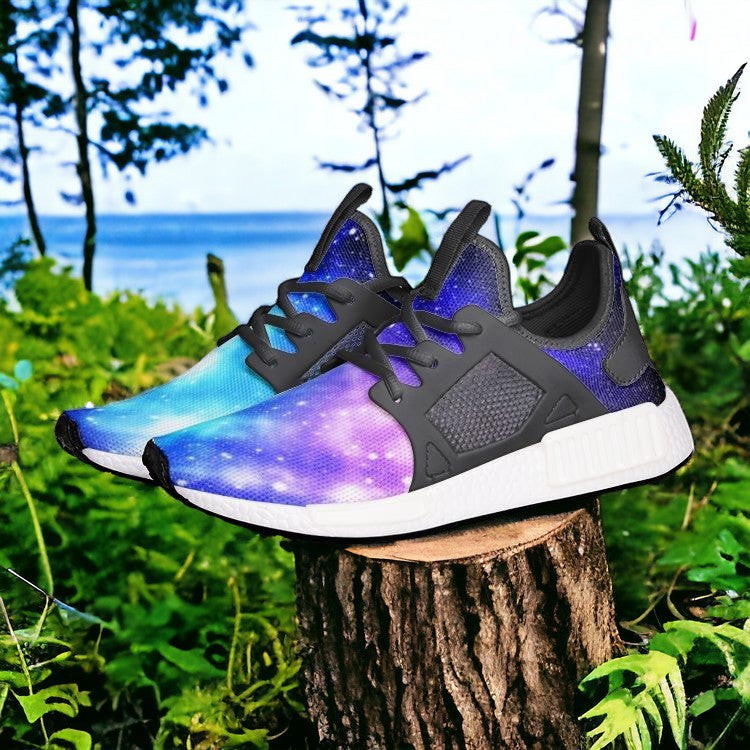 Galaxy Art high-top canvas shoes — one-of-a-kind custom printed art, Freaky Shoes