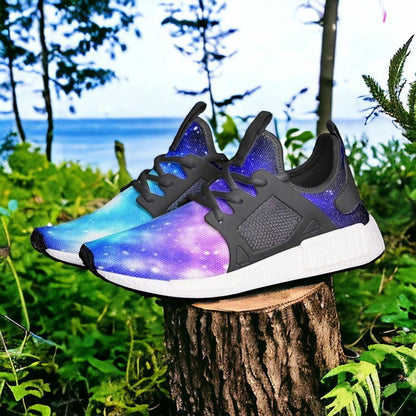 Galaxy Art high-top canvas shoes — one-of-a-kind custom printed art, Freaky Shoes