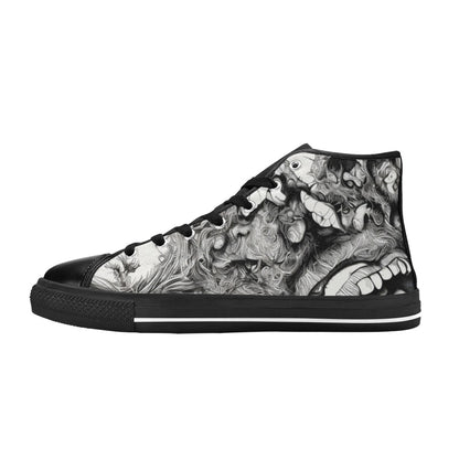 WOMEN'S Freestyle Horror 2 High Top Canvas Wallpaper Art Shoes