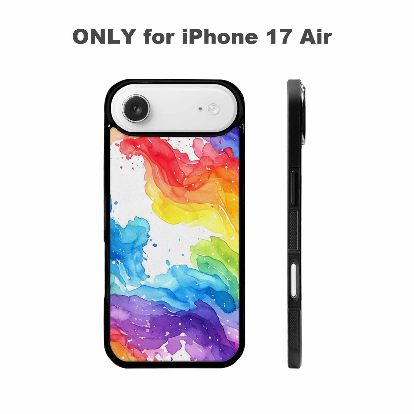 iPhone 17 Air Case — Watercolor Splash Abstract Pattern Seamless Watercolor, Customized Protective Case