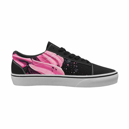 WOMEN'S Ice Cream Black & Pink Ink Canvas Artist-designed Vibrant Chaos Limited Edition Sneakers