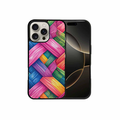 iPhone 16 Pro Max Case — Polysexual Flag Color Theme Small Rainbow, Custom Print Case Cover