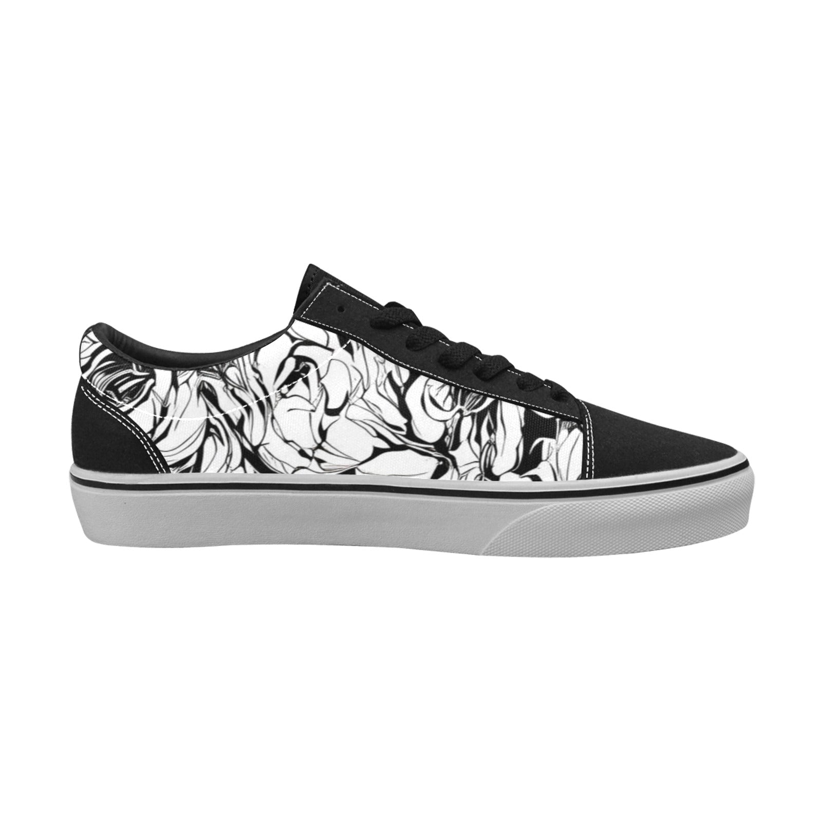 MEN'S Ink Art Low Top Skateboarding Vibrant Chaos Custom Sneakers