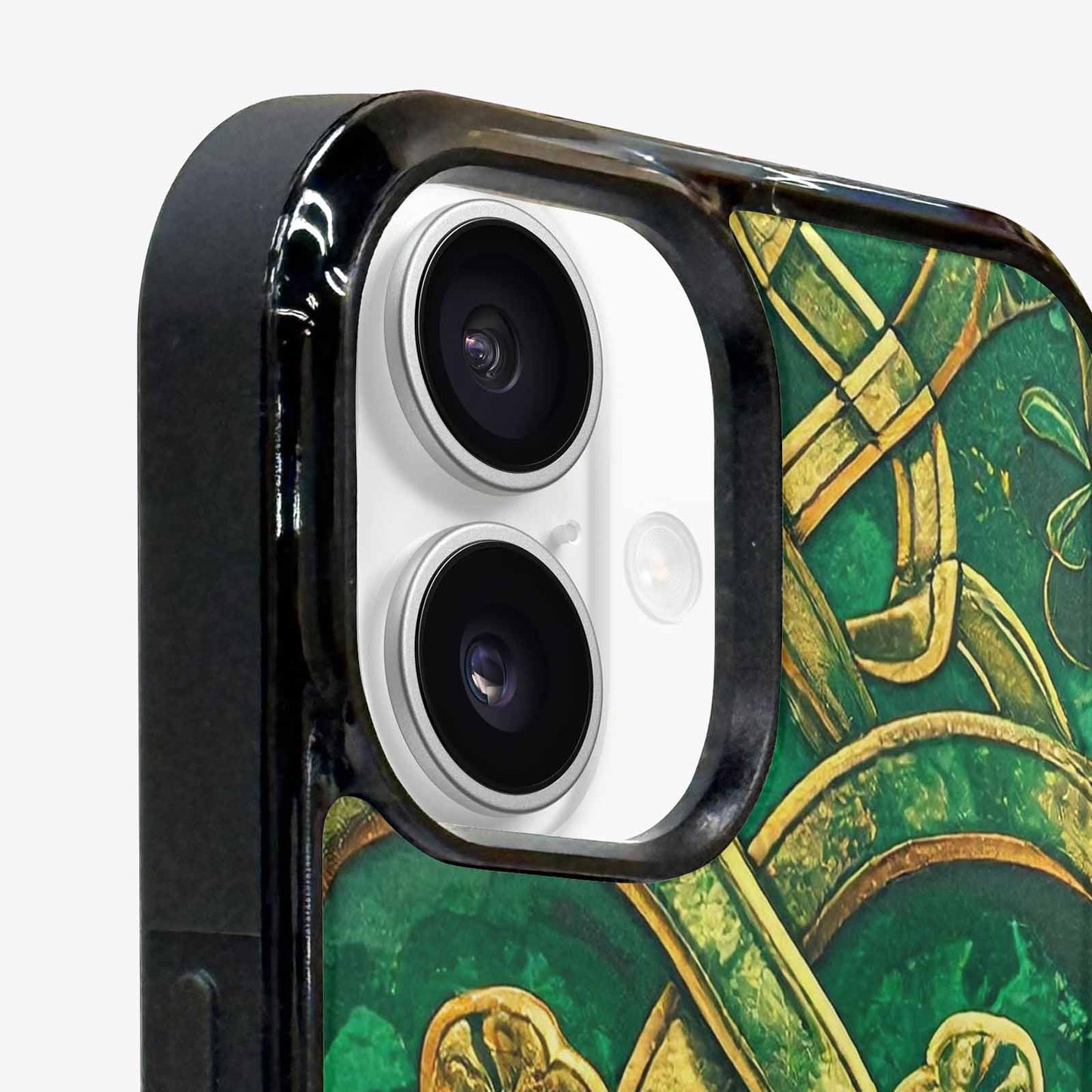 iPhone 16 Plus Case — Irish Celtic Knot Pattern Shamrocks Seamless, Custom Art Phone Cover