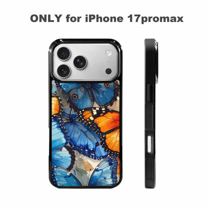 iPhone 17 Pro Max Case — Small Butterfly Wing Pattern, Original Art, Custom Printed Phone Case