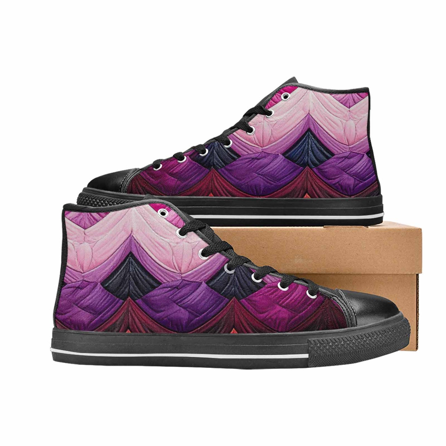MEN'S Genderfluid Flag Color High Top Canvas Dreamcore Shoes