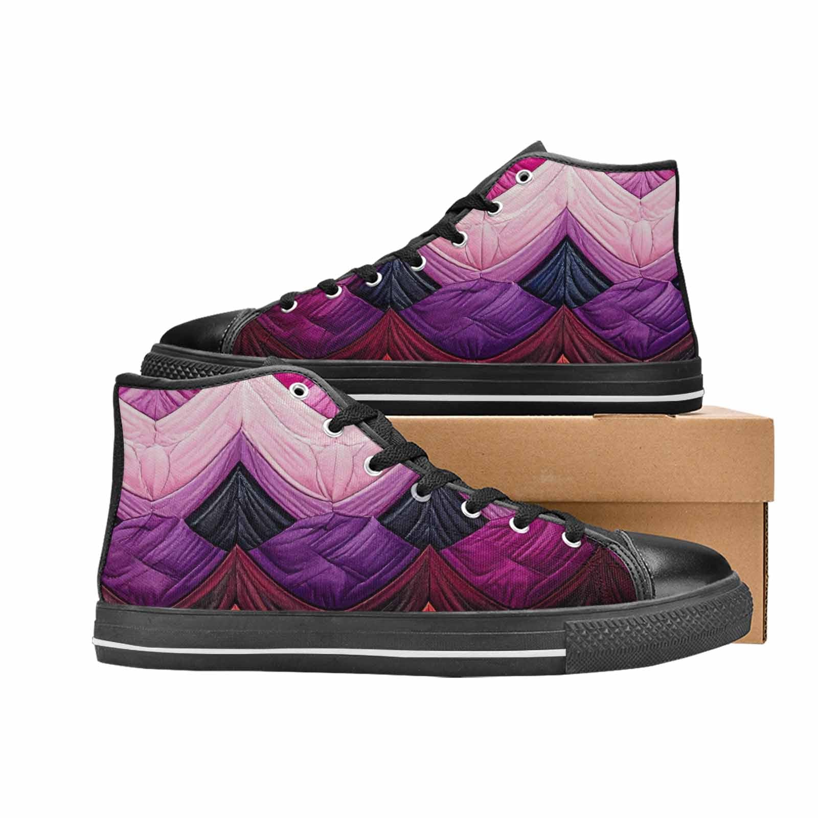 MEN'S Genderfluid Flag Color High Top Canvas Dreamcore Shoes
