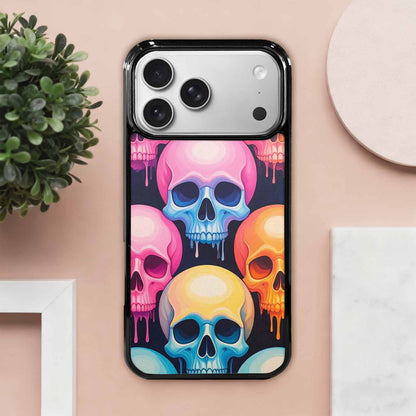 iPhone 17 Pro Max Case — Dripping Candy Skulls Gothic Skulls, Custom Made Phone Cover