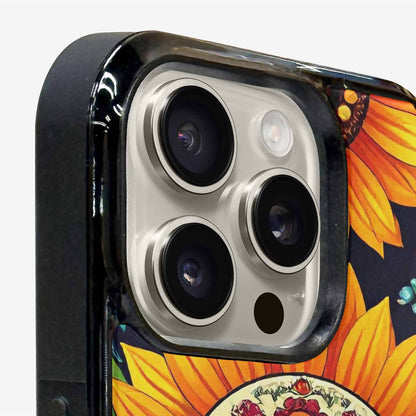 iPhone 16 Pro Max Case — Sunflowers And Skulls, Unique Phone Case Design
