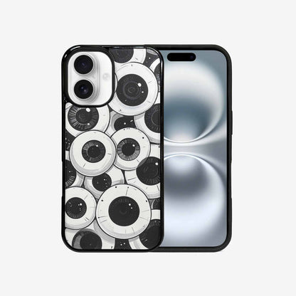 iPhone 16 Case — Googly Cartoon Eyeballs Custom, Unique Phone Case Design