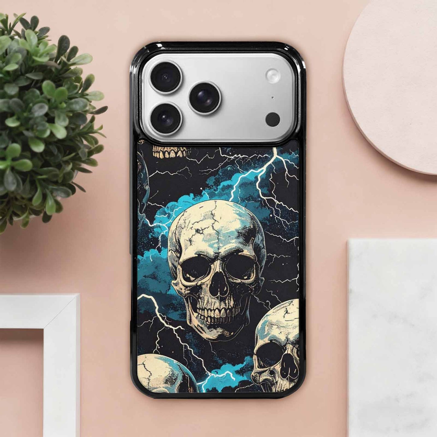 iPhone 17 Pro Max Case — Skull Dark Art Gothic Print Gothic, Custom Printed Phone Case
