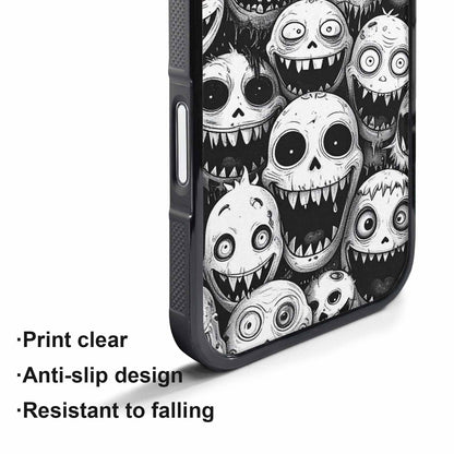 iPhone 17 Pro Case — Black And White Monster Face Original, Custom Designed Case Cover