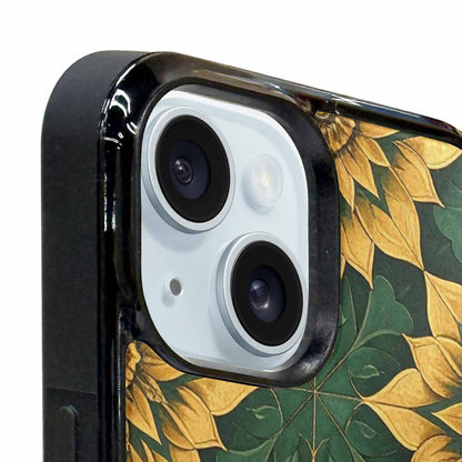 iPhone 15 Case — Sunflower Mandala Kaleidoscope Custom, Custom Phone Case